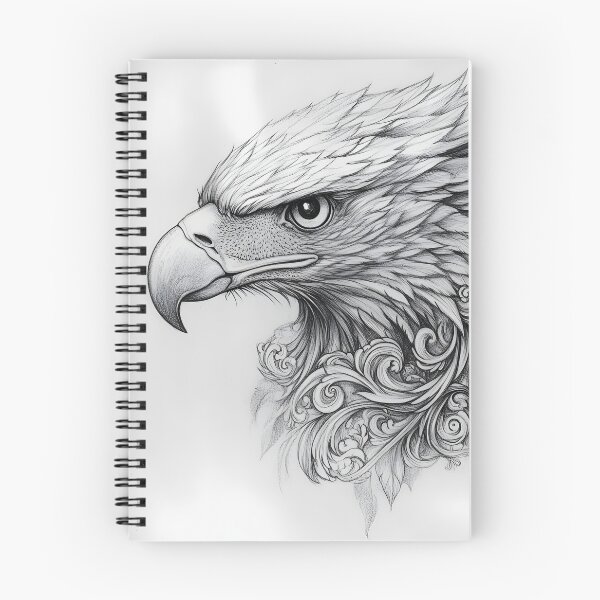 Item preview, Realistic Eagle Black and White Design designed and sold by Pencil-Art.