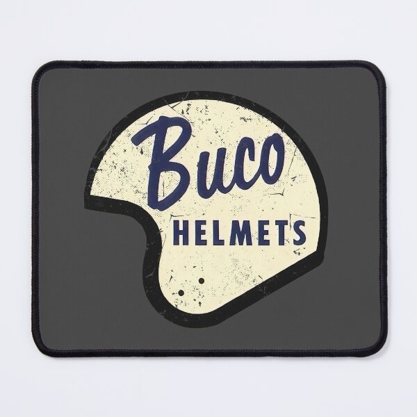 Item preview, Vintage Buco helmets emblem - worn, aged, distressed print. designed and sold by retropetrol.
