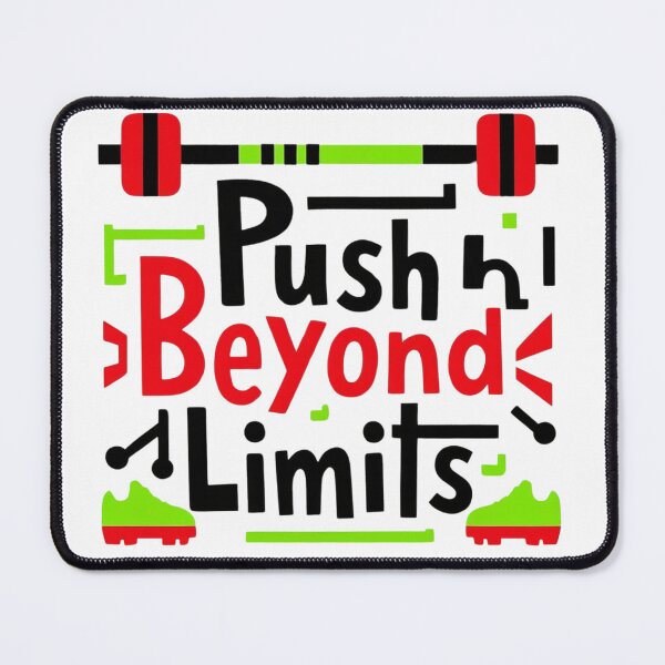 Item preview, Typography Fitness Mantra - Push Beyond Limits designed and sold by ClassicInkPress.