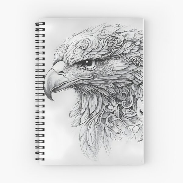 Item preview, Realistic Eagle Black and White Design designed and sold by Pencil-Art.
