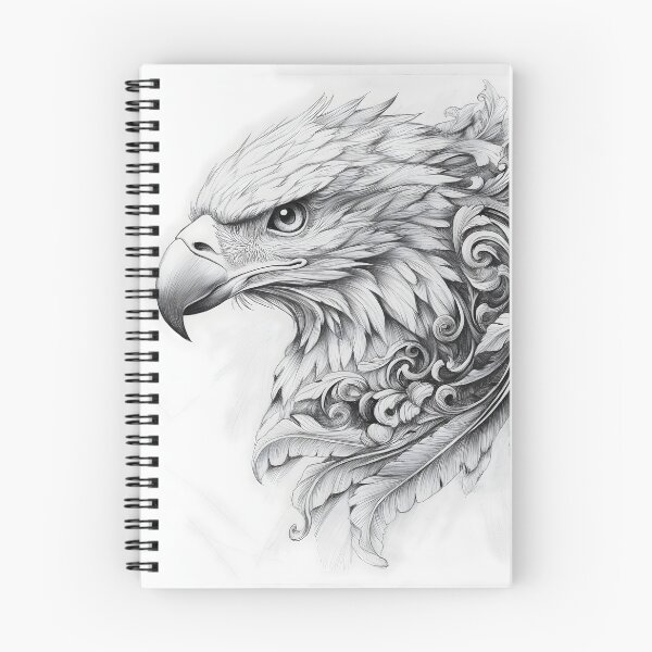 Item preview, Realistic Eagle Black and White Design designed and sold by Pencil-Art.