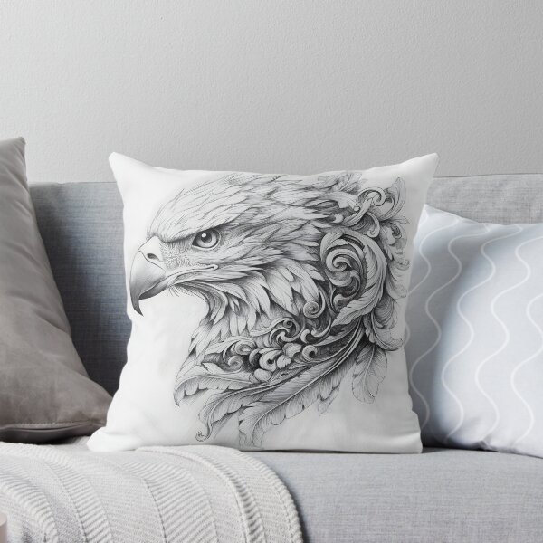 Item preview, Realistic Eagle Black and White Design designed and sold by Pencil-Art.