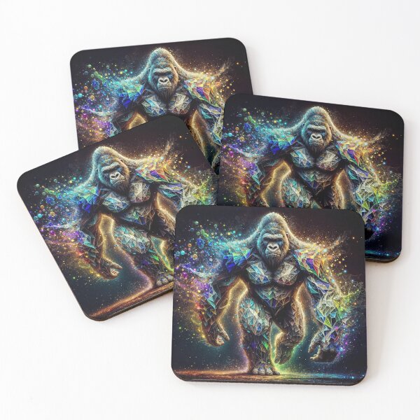 Item preview, Luminous geometric gorilla designed and sold by Seve-IA.