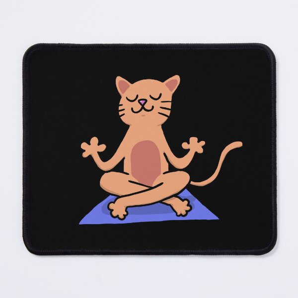 Item preview, Orange Easy Pose Yoga Cat designed and sold by squigglypaw.