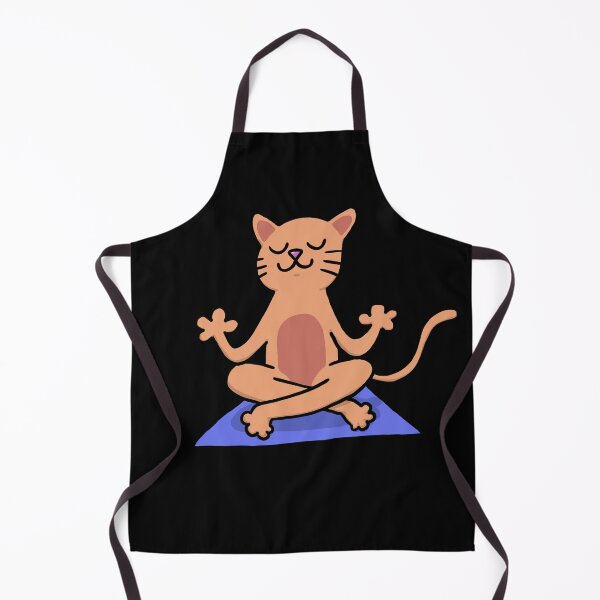 Item preview, Orange Easy Pose Yoga Cat designed and sold by squigglypaw.