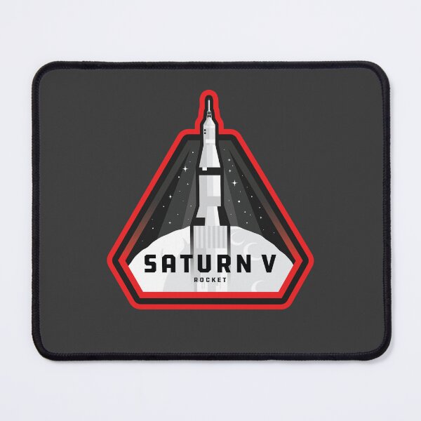 Item preview, Saturn V red and black Mission badge - space explorations designed and sold by Jamieferrato19.