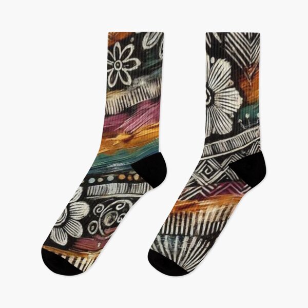 Item preview, Bogolan Mud Cloth Print with Floral Pattern designed and sold by Shs-Kenya.