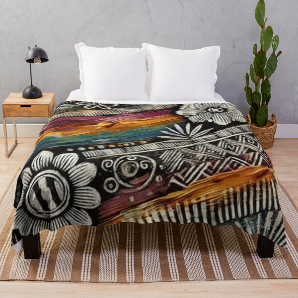 Item preview, Bogolan Mud Cloth Print with Floral Pattern designed and sold by Shs-Kenya.