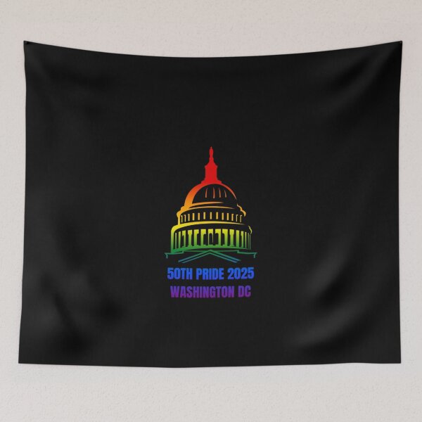 Item preview, Washington DC Pride 2025, Classic pride flag graphic, Capitol Pride Graphic, 50th Pride Washington DC, gay festival, pride festival, Equality Matters, 2025 pride,  designed and sold by PrideBeProud.