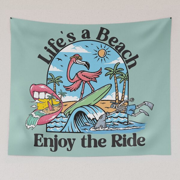 Item preview, Life's a Beach - Enjoy the Ride - Black Text designed and sold by FaeryNuff.