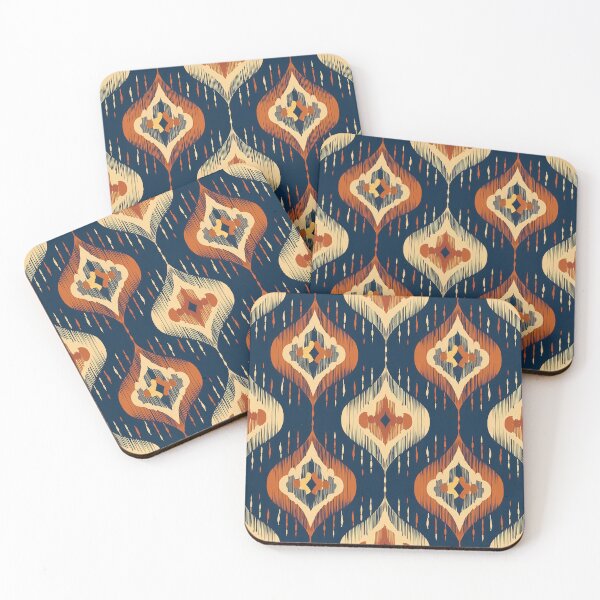 Item preview, A traditional Ikat pattern with intricate, hand-drawn motifs and rich, classic colors. designed and sold by HEMRO.