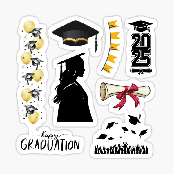 Item preview, Graduation 2025 Stickersheet (girl) designed and sold by BlesstB.