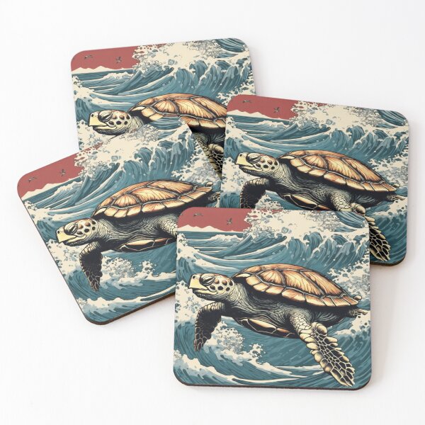Item preview, Japanese-inspired Sea Turtle Art Form #1 designed and sold by NickWhittleArt.