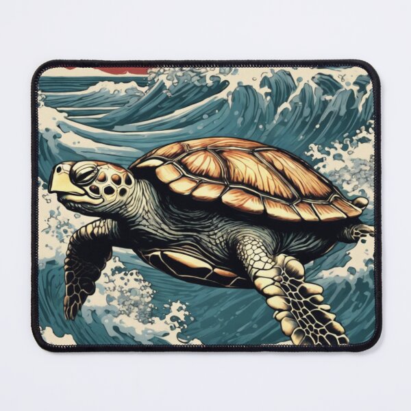 Item preview, Japanese-inspired Sea Turtle Art Form #1 designed and sold by NickWhittleArt.