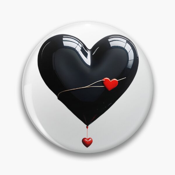Item preview,  Black Heart with Red Accents designed and sold by vivian011425.