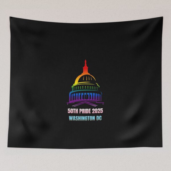 Item preview, Washington DC Pride 2025, Progress pride flag graphic, Capitol Pride Graphic, 50th Pride Washington DC, gay festival, pride festival, Equality Matters, 2025 pride,  designed and sold by PrideBeProud.