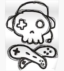The Kick-Ass Gamer Show Sketch Logo Poster