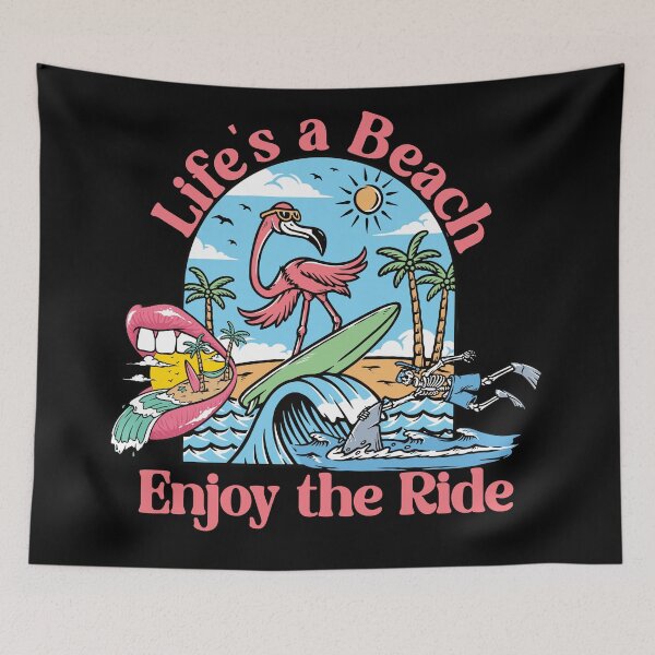 Item preview, Life's a Beach - Enjoy the Ride - Pink Text designed and sold by FaeryNuff.