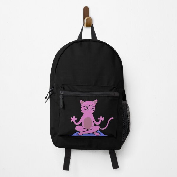 Item preview, Pink Easy Pose Yoga Cat designed and sold by squigglypaw.