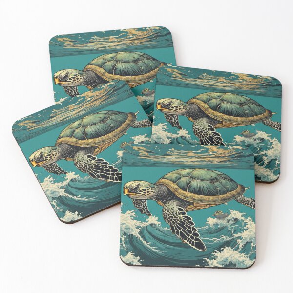Item preview, Japanese-inspired Sea Turtle Art Form #2 designed and sold by NickWhittleArt.