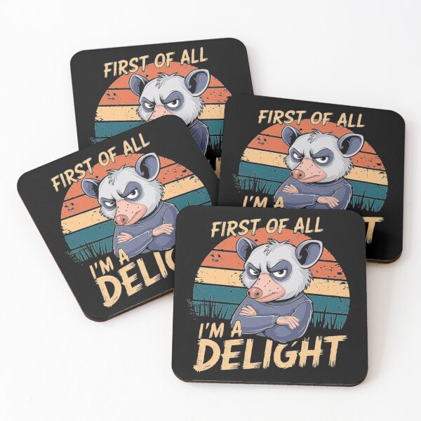 Item preview, Sarcastic Opossum Delight - Funny Retro Animal Art designed and sold by love3617.