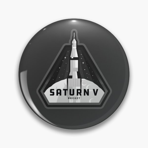Item preview, Dark Saturn V Mission badge - space explorations designed and sold by Jamieferrato19.