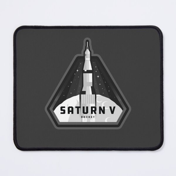 Item preview, Dark Saturn V Mission badge - space explorations designed and sold by Jamieferrato19.