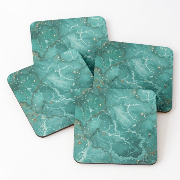 Item preview, Turquoise Marble texture Metal Print #1 #pattern #decor #art (Photo of Glitter Only - Not Reflective) designed and sold by Orese12.