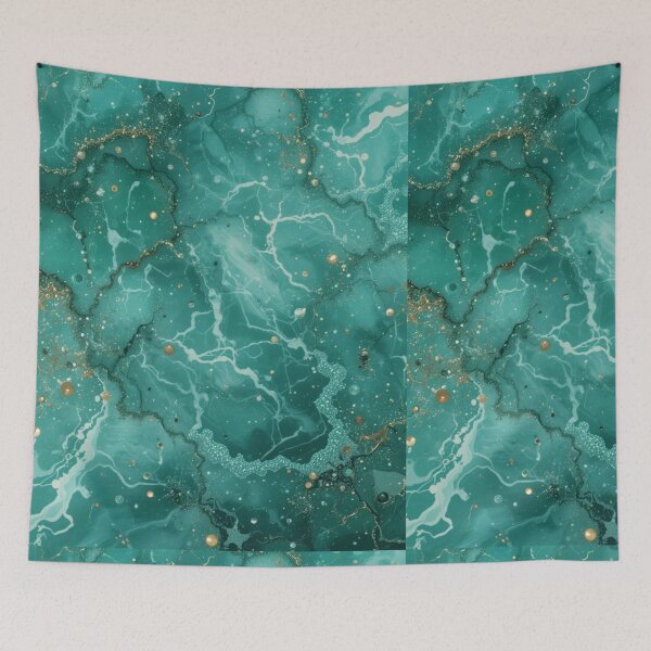 Item preview, Turquoise Marble texture Metal Print #1 #pattern #decor #art (Photo of Glitter Only - Not Reflective) designed and sold by Orese12.