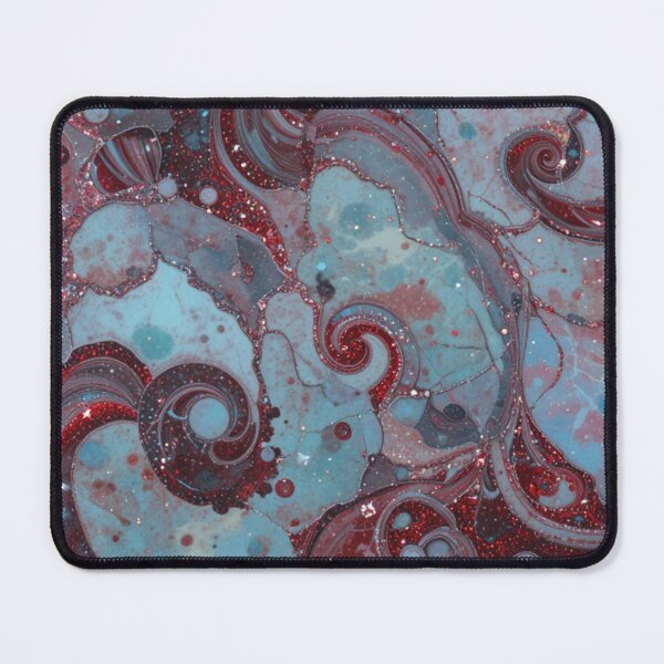 Item preview, Red Smashed Marble texture Metal Print #1 #pattern #decor #art (Photo of Glitter Only - Not Reflective) designed and sold by Orese12.