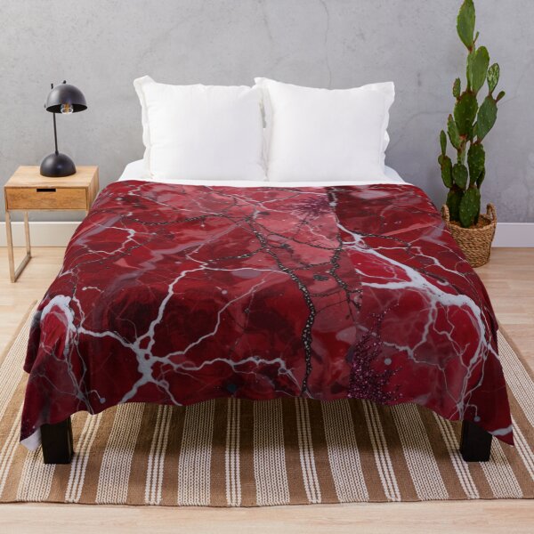 Item preview, Red Marble texture Metal Print #1 #pattern #decor #art (Photo of Glitter Only - Not Reflective) designed and sold by Orese12.
