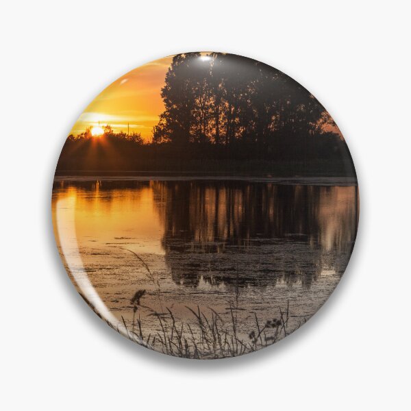 Item preview, Serene Sunset at Bigwaters With Golden Sky designed and sold by David Patterson.