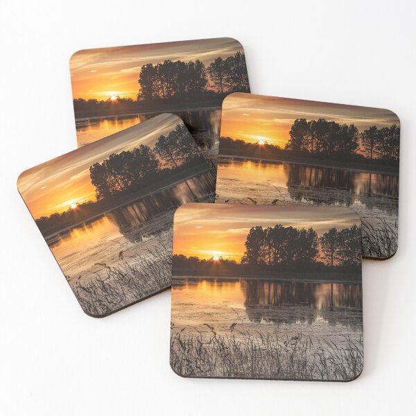 Item preview, Serene Sunset at Bigwaters With Golden Sky designed and sold by David Patterson.