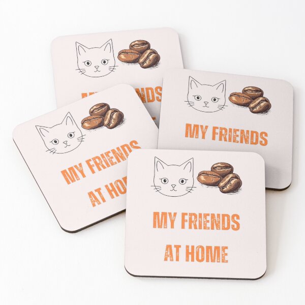 Item preview,  My Friends at Home - Cat Coffee Introvert Humor designed and sold by NileNova.