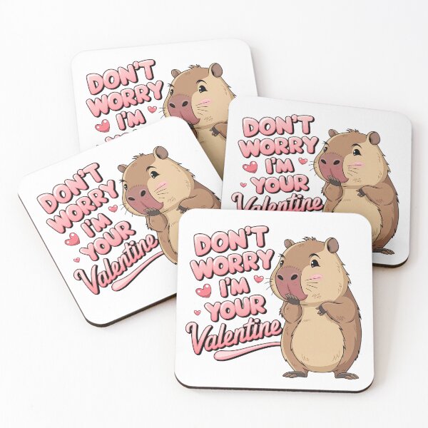 Item preview, Valentine Capybara - Don't Worry, I'm Your Valentine designed and sold by GRABAPSHOP.