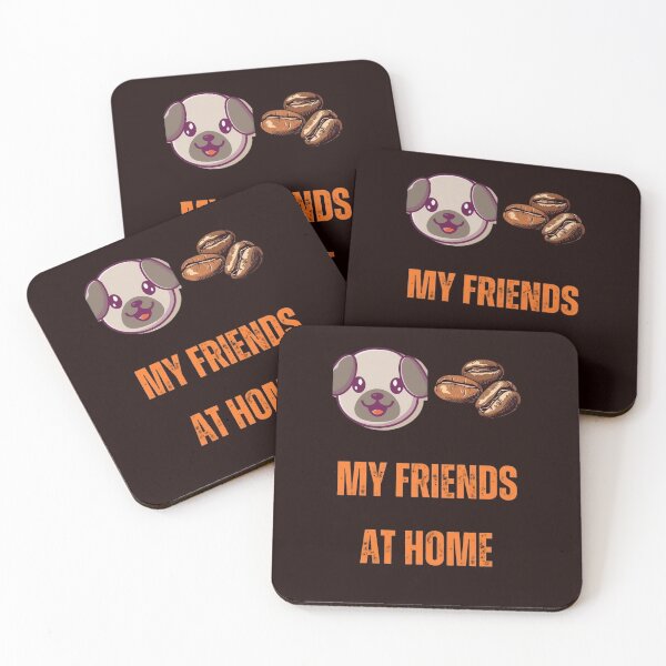 Item preview,  My Friends at Home - Introvert Dog and Coffee Humor designed and sold by NileNova.