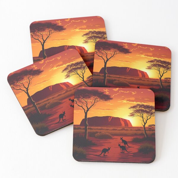 Item preview, Kangaroos in Stunning Australian outback  designed and sold by StellarHues.