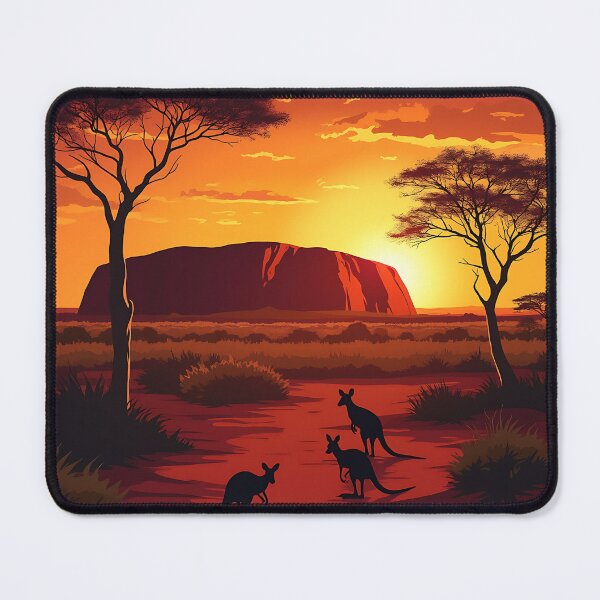 Item preview, Kangaroos in Stunning Australian outback designed and sold by StellarHues.