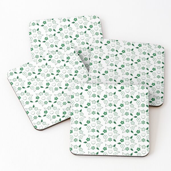 Item preview, Floral Emerald Forest Green Spring Flower Lattice Pattern designed and sold by amgraphics.