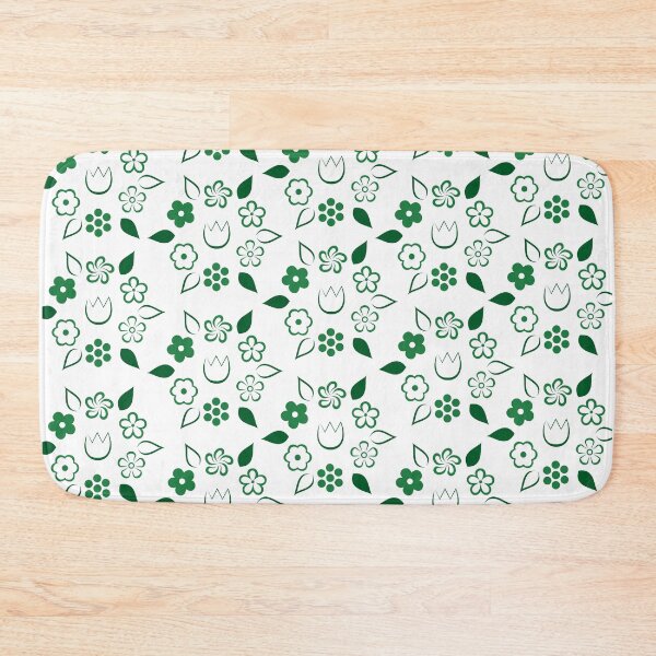 Item preview, Floral Emerald Forest Green Spring Flower Lattice Pattern designed and sold by amgraphics.