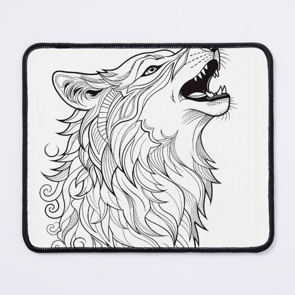 Item preview, Wolf #2 Coloring Page Pattern designed and sold by DavidColoring.
