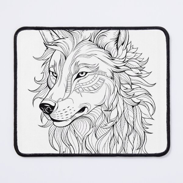 Item preview, Wolf #3 Coloring Page Pattern  designed and sold by DavidColoring.