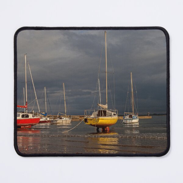 Item preview, Sailboats Anchored at Beadnell Under a Stormy Sky designed and sold by David Patterson.