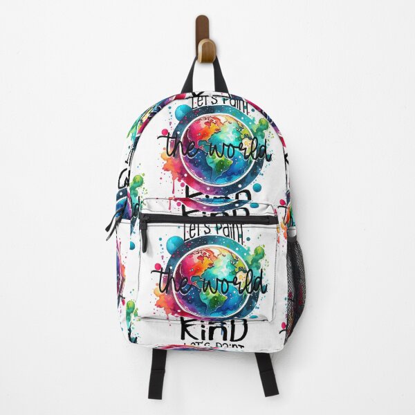 Item preview, Let’s Paint the World Kind - Colorful Inspirational Earth Design designed and sold by Teacher2Nerds.