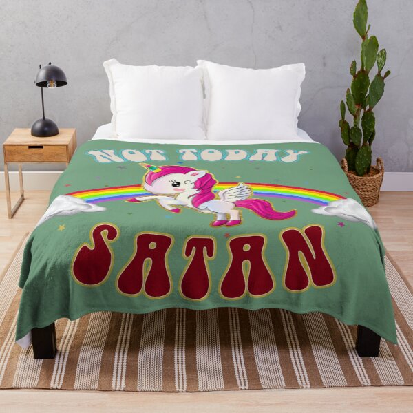 Item preview, Not Today Satan | Unicorn designed and sold by never-still.
