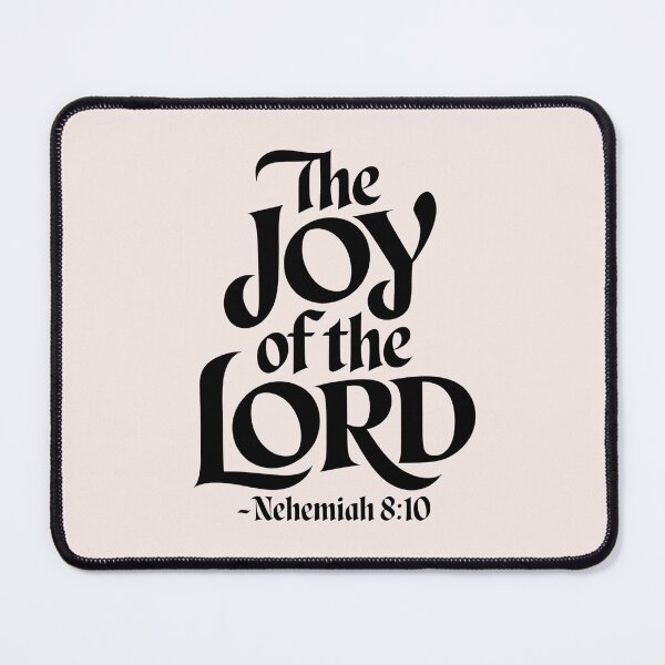 Item preview, The Joy of the Lord Nehemiah 8:10 | Calligraphy Bible Verses Christian Faith Inspirational Design designed and sold by KnitLuv.