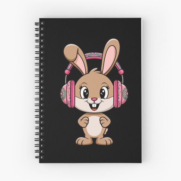 Item preview,  Happy rabbit in headphones, listening to music, Rabbit Music Lover, Music Lovers designed and sold by KolorellaS.