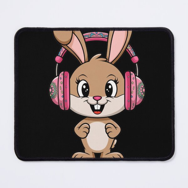 Item preview,  Happy rabbit in headphones, listening to music, Rabbit Music Lover, Music Lovers designed and sold by KolorellaS.