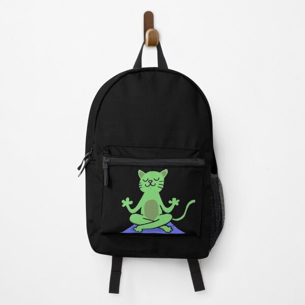 Item preview, Green Easy Pose Yoga Cat designed and sold by squigglypaw.