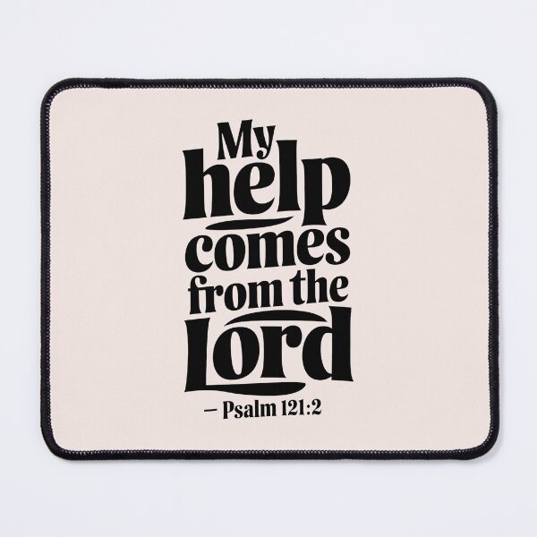 Item preview, My Help Comes from the Lord Psalm 121:2 | Calligraphy Bible Verses Christian Faith Inspirational Design designed and sold by  KnitLuv.